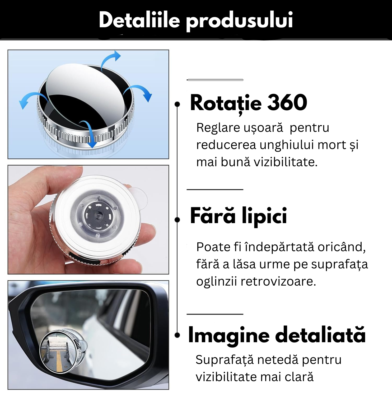 Oglindă Auto pentru Unghi Mort